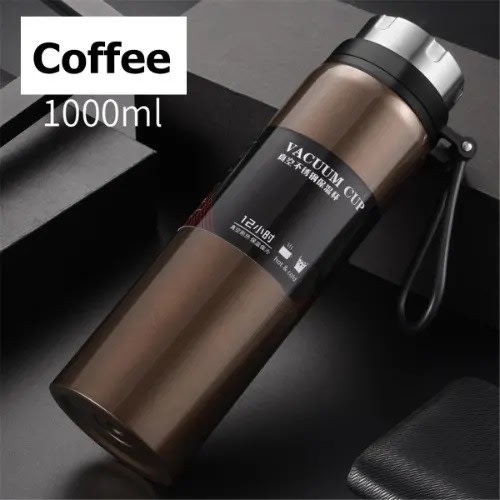 Portable Stainless Steel Bottle Vacuum Cold Thermos Cup Insulated Drink Flask - 1L