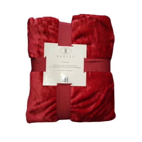 Hadley Full Queen Velvet Blanket - Red
