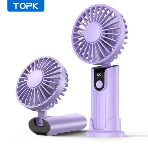Topk K38 Handheld Multifunctional Fan Purple