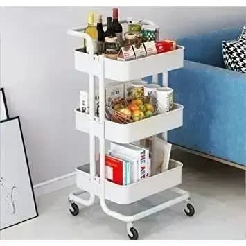 Rolling Cart - 3 Tier - White
