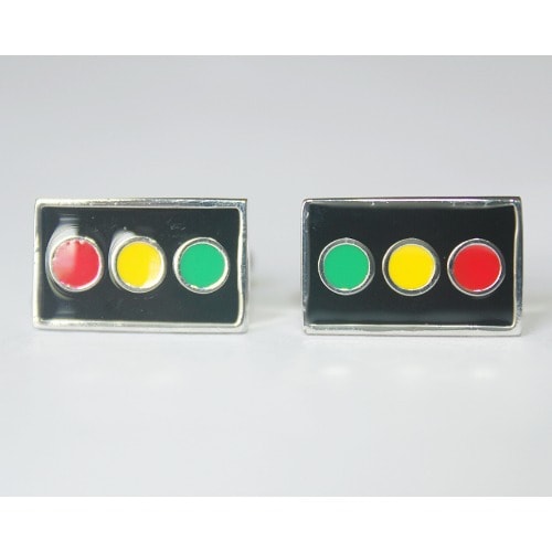 Men Detailed Traffic Light Cuff-links - Multicolor - Mc-6047