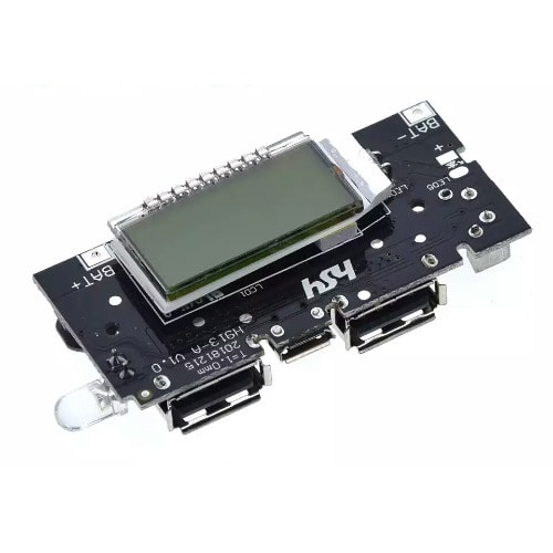 Buy Dual USB 18650 Battery Charger Power Bank Module With LCD