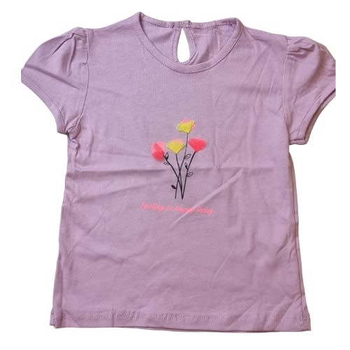 Girls Top - Feeling So Happy Today - Purple
