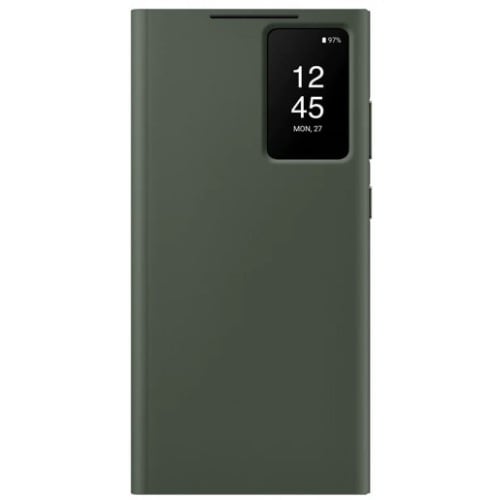 Sensor Leather Smart Clear View Case For Samsung Galaxy S23 Ultra 5g