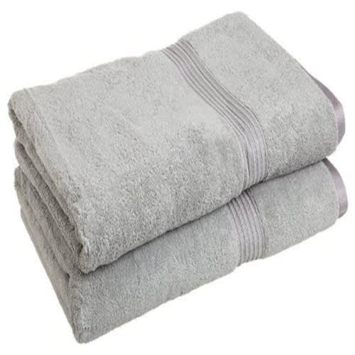 Egyptian Cotton Bath Towel - Silver - 2 Pcs