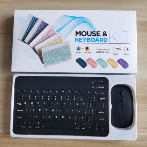 Rechargeable Bluetooth Keyboard & Mouse Kit Wireless