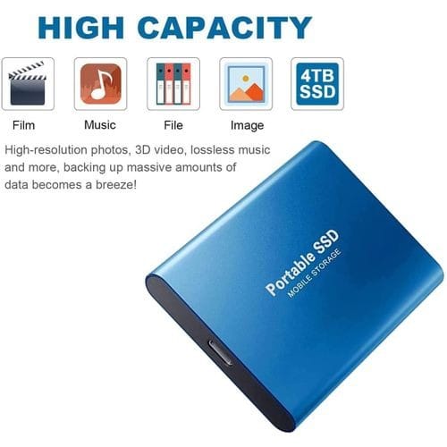 Slim Portable Ssd External Hard Drive 4tb - 4terabyte Storage Space