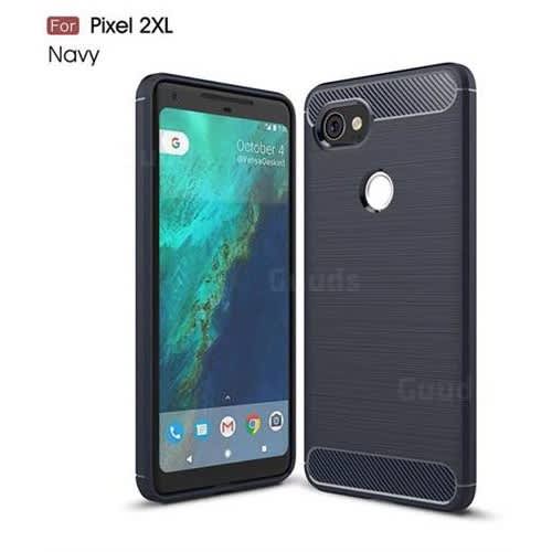 Google Pixel 2 Xl Brush Silicon Protective Case -Navy Blue