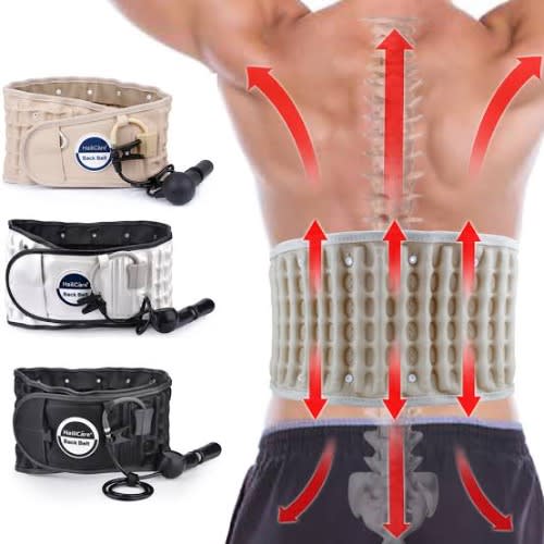 Hailicare Lumbar Support Decompression Back Belt - Black