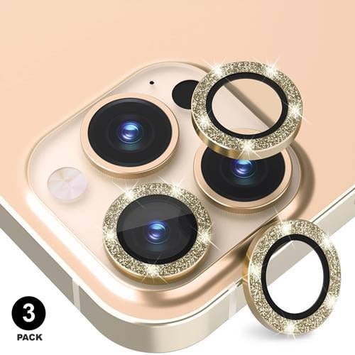 Gold Camera Protector For Iphone 12 Pro- 3 Pack