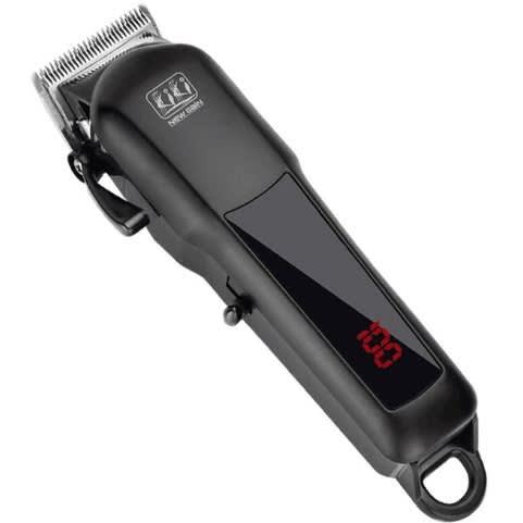 Rechargable Cordless Hair Clipper With Meter - Black