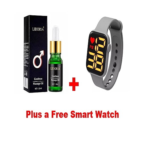 Lidoria Men Herbal Penis Enlargement Long Oil Plus A Free Smart Watch-10ml
