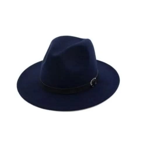 Unisex Fedora Hat With Leather Belt Band