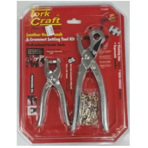 Leather Punch Set And Grommets Setting Tool