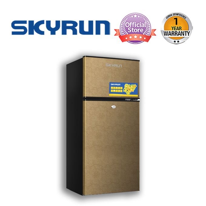 Skyrun 85 Litres Double Door Top Mount Fridge BCD-108J - Gold 