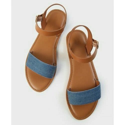 Women's Jeans Plus Leather Sandals