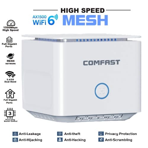 Mesh Wifi6 Extender 1500mbps Comfast Wifi6 Mesh
