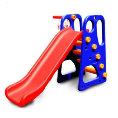 Children Slide With Basketball