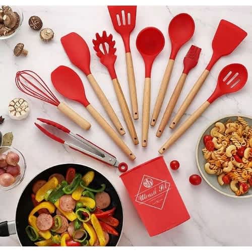 12 Sets Of Non-stick Silicone Spoon Set
