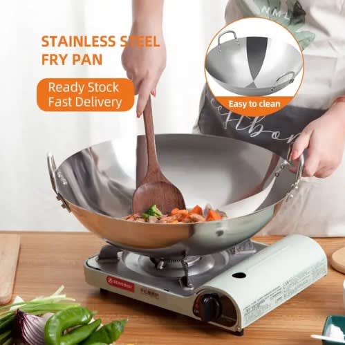Professional  Stainless Steel  Wok -60cm