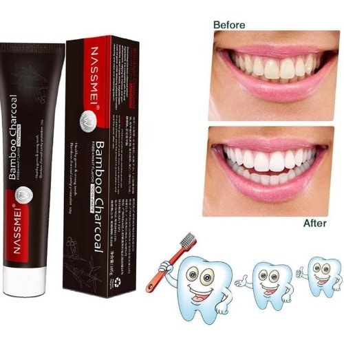 Nassmei Bamboo Charcoal Fresh Mint Flavor Toothpaste - 105g