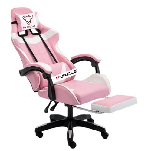 Furgle Pro Series Gaming Chair With Footrest - Pink