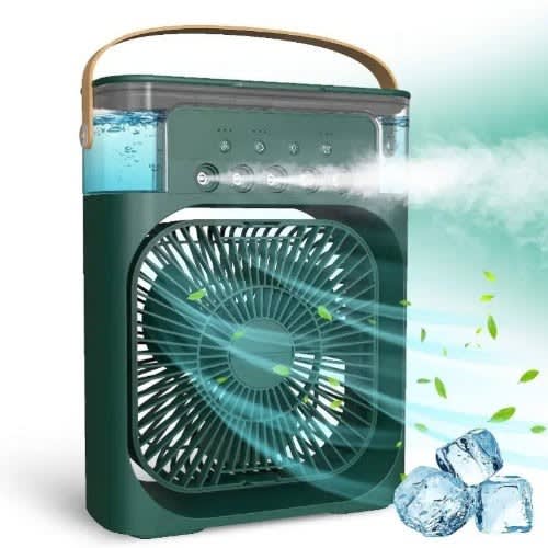 Portable Air Conditioner Fan - 5 Wind Speeds Usb Wth 7 Colors Led Light