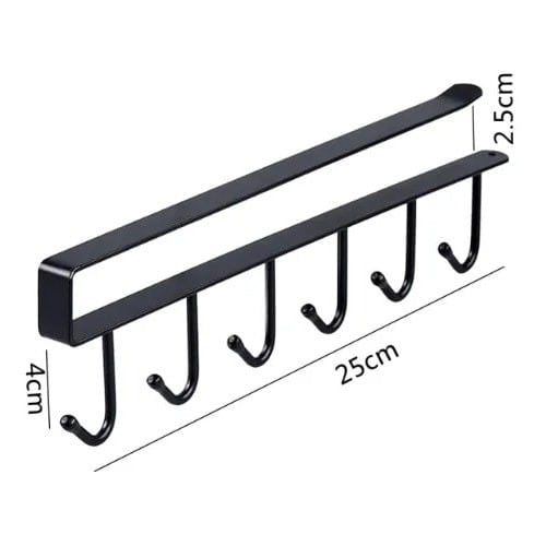 Under Cabinet Shelf Rack - 6 Hooks