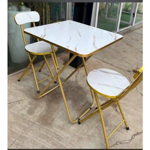 Foldable Reading Table With Two Chairs
