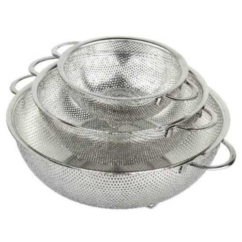 Stainless Steel Colander Bowl - 3 Pcs