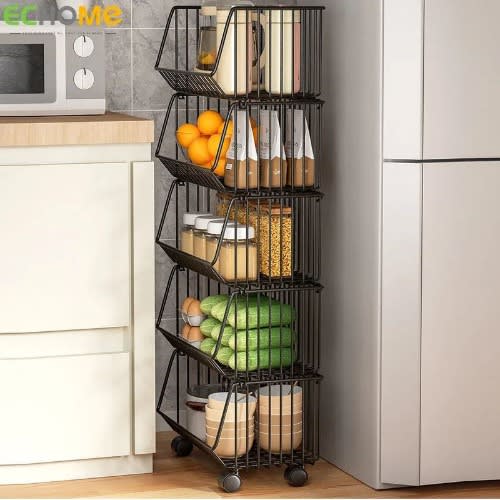 Multifunction 5 Layer Shelf With Wheels - 100cm