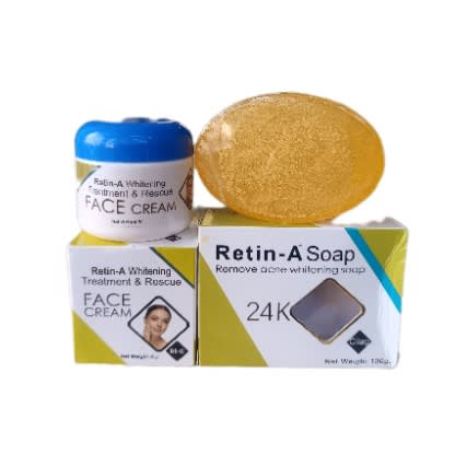 Retin-a Whitening Treatment And Rescue Face Cream - 50g And Facial Soap - 100g