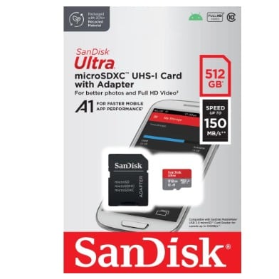 Sandisk Ultra Micro Sd 512gb 100ms/120mp/s