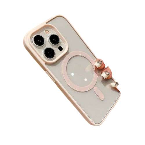 Magsafe Transparent Protective Case For Iphone 16 Pro Max - Pink