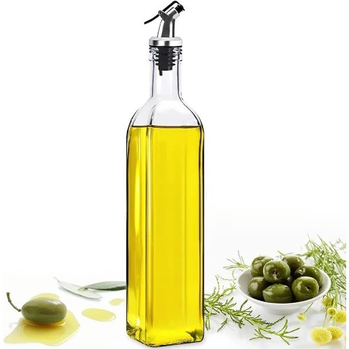 Leak-proof Clear Glass Oil Dispenser/Bottle - 500ml