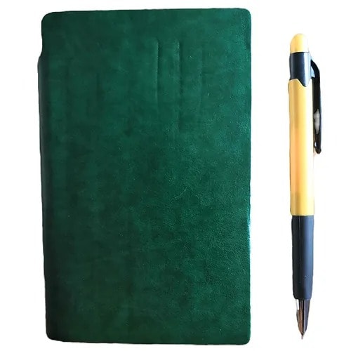Heeton A6 Soft Pu Leather Journal With Free Pen - Green