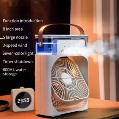 7 Colors Led Light Humidification Usb Water Mist Fan