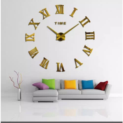 3d Clock -gold