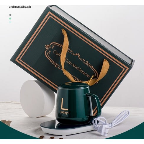 4 In 1: Coffee Cup, Saucer, Spoon And A Warmer.