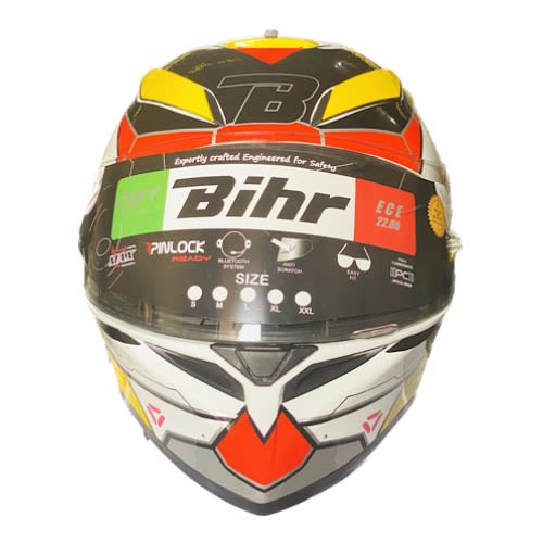 Bihr Full Face Helmet - Dot Approved - White