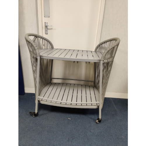 Trolly Table - Woven Effect