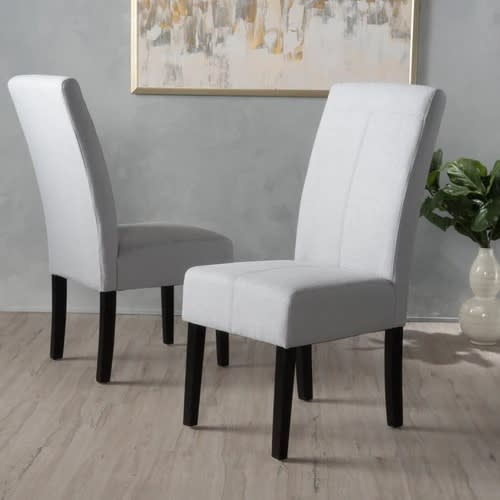Christopher Knight Home Pertica Fabric Dining Chair (set Of 2) Wood, Light Grey