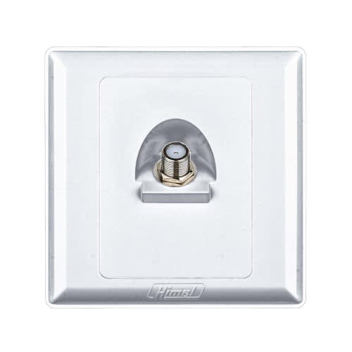 Himel Tv Socket, Advanced Series, 1 Gang, Satellite Socket F Type, Metal || HWDA1SSM