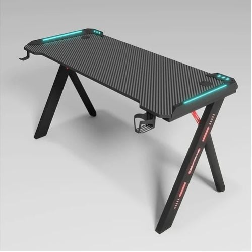 R Shaped Gaming Table With Led Light- 1.2m