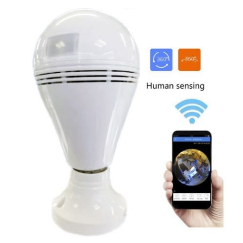 Ip Wifi Security Bulb Camera With 360 Degree Angle