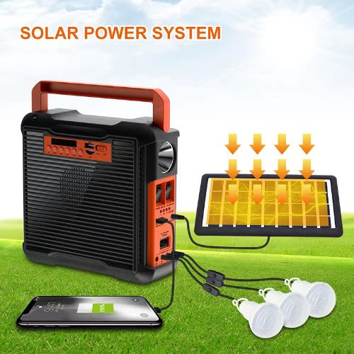 New Portable Multi-functional Emergency Light Rechargeable Solar Mini System