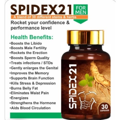 Spidex 21 Libido Support For Men - 30caps