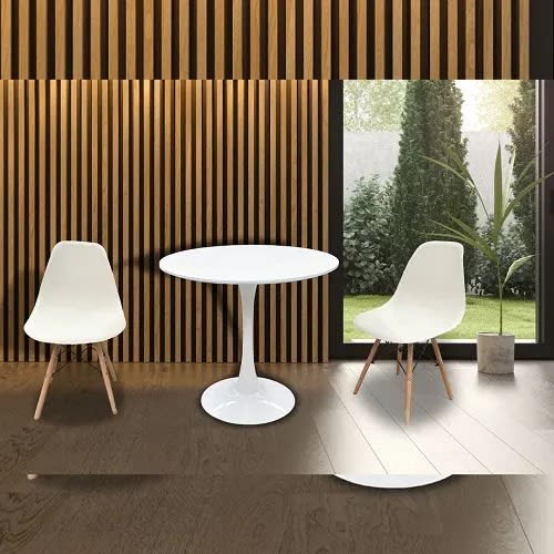 Luna Chairs + Table Set - White
