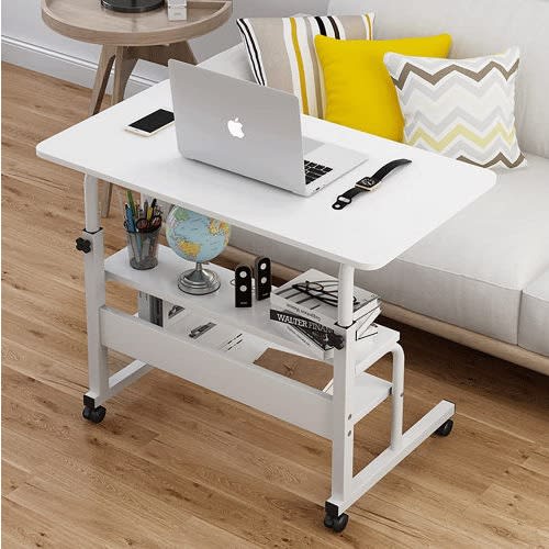 Laptop Table Without Drawer - White