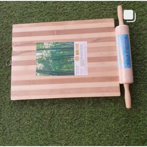 Bamboo Chopping Board And Movable Rolling Pin